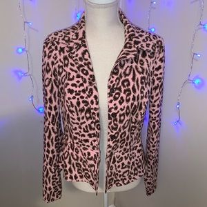 Leopard print blazer